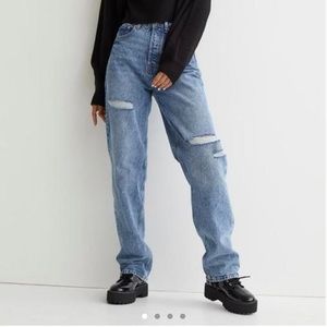 DIVIDED H&M 90s Straight Jeans High Rise